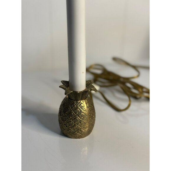 VTG Electric Pineapple Night Lamp 9.5" Brass Base Table Light Home Decor Accents - Picture 3 of 9